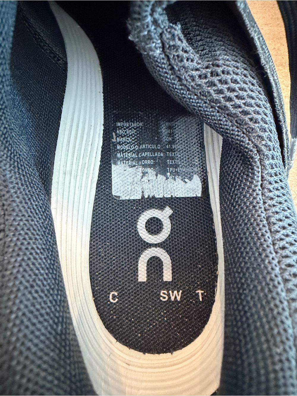 On Cloud Womens Cloudswift Black/Rock Running Sneakers - Picture 4 of 9